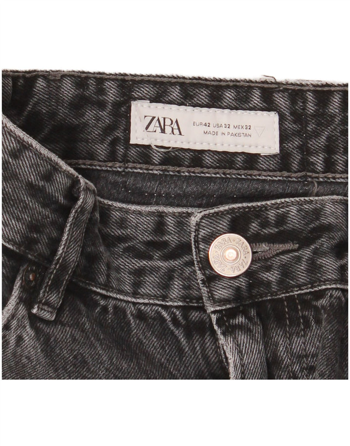 Damskie jeansy z wysokim stanem Zara EU 42 Large W32 L30 Szare