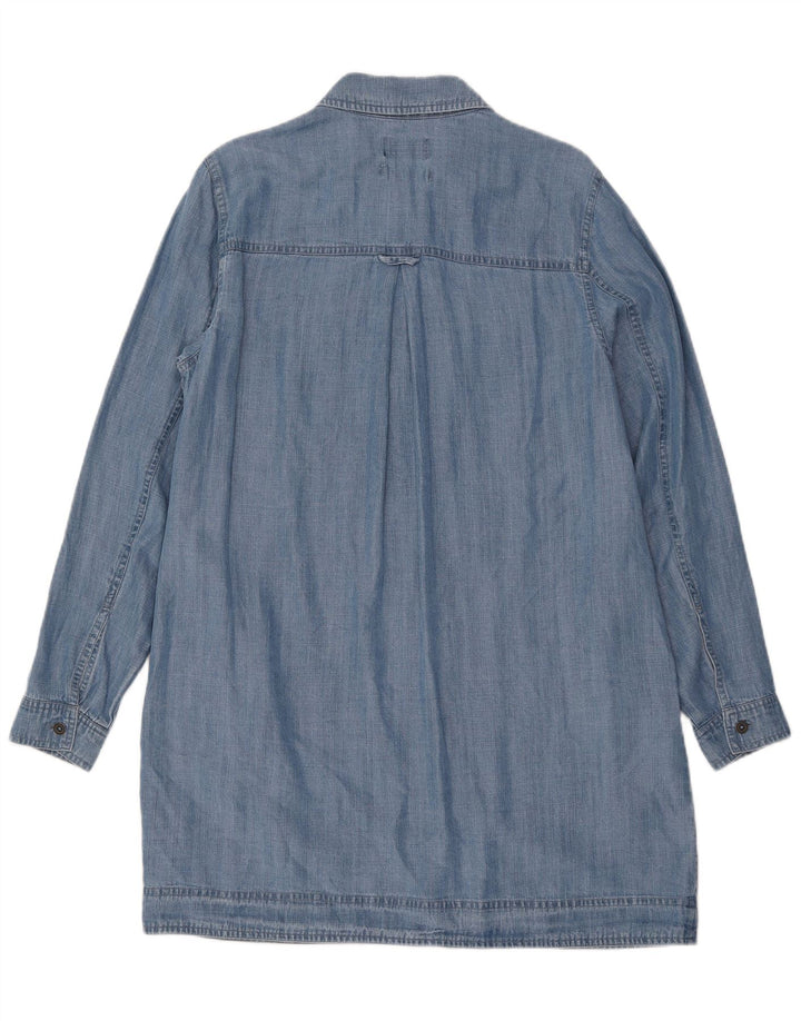 Damska sukienka dżinsowa Superdry UK 14, duża niebieska Lyocell