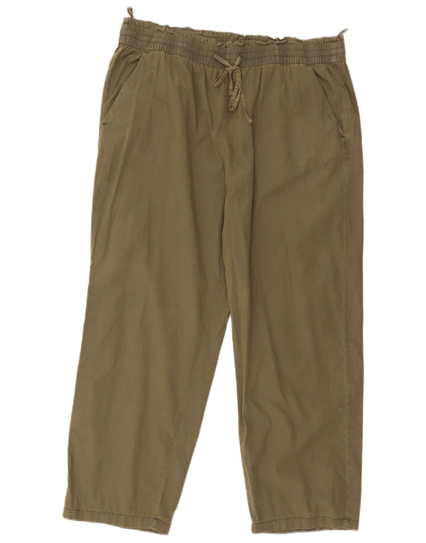 Marks & Spencer Damskie proste spodnie chino UK 18 XL W36 L26 Khaki