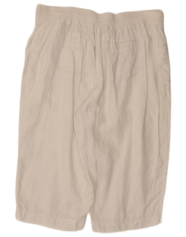 Marks & Spencer Damskie Bermudy z autografem UK 18 XL W36 Białe
