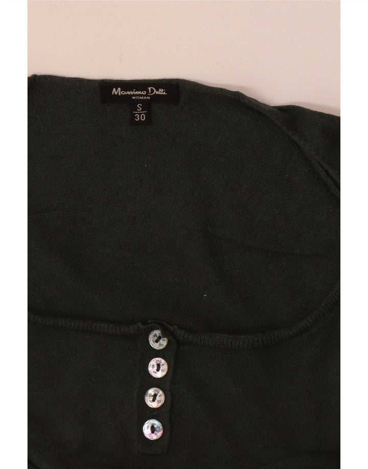 Sweter damski Massimo Dutti z dekoltem w łódkę, UK 10, mały khaki