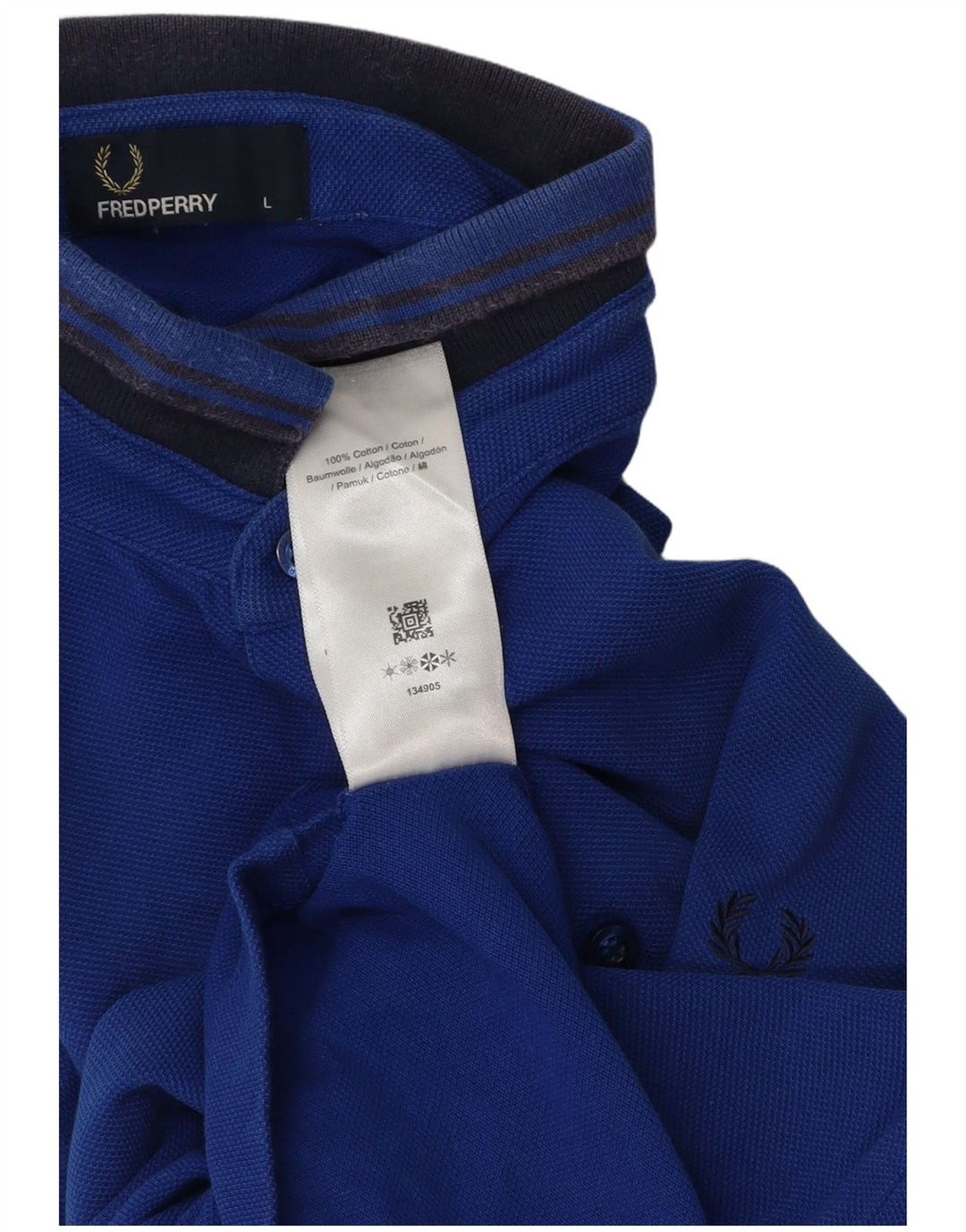 Męska koszulka polo Fred Perry, duża, niebieska, bawełniana w paski