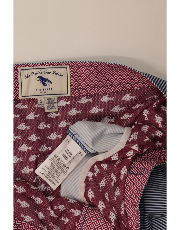 Męskie spodenki chino TED BAKER Rozmiar 5 XL W38 Niebieski poliester w prążki