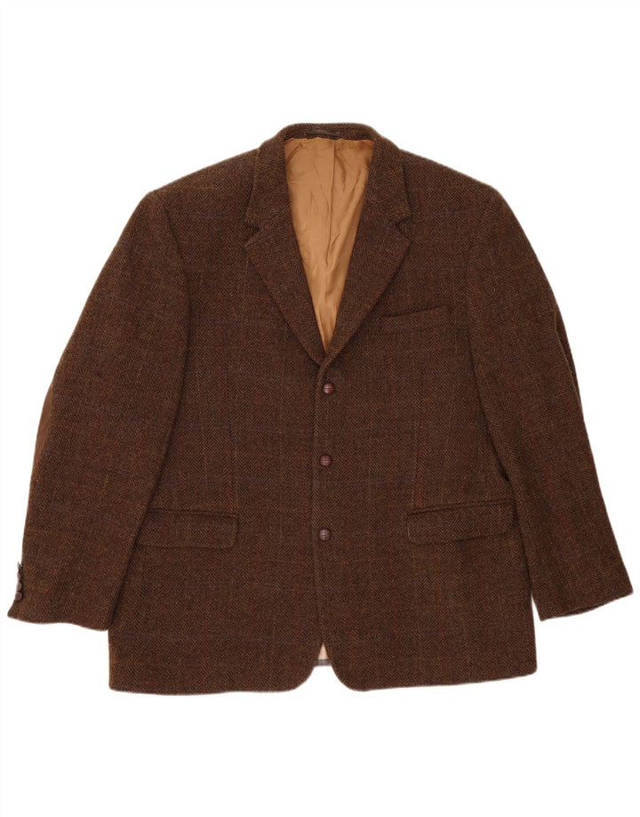 C&A Męska marynarka Westbury zapinana na 3 guziki EU 56 3XL Khaki Wełna w pepitkę