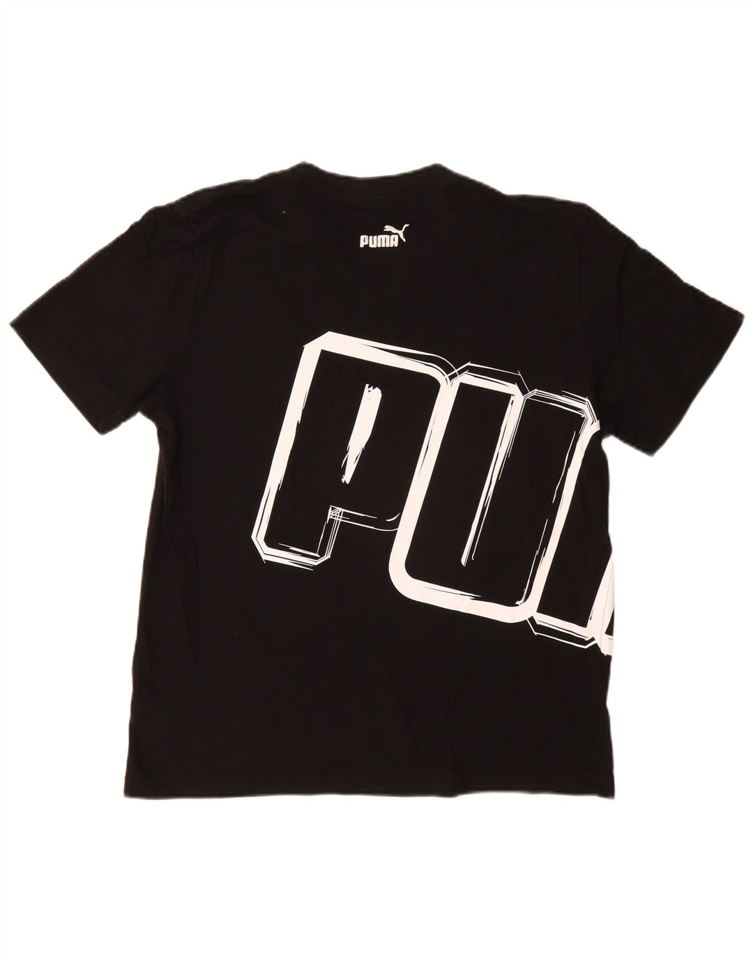 Męski T-shirt z grafiką Puma, duży, czarny, bawełniany