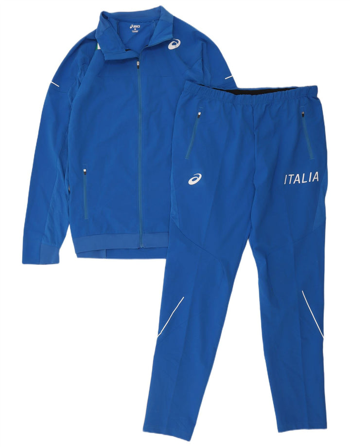 Pełny dres męski Asics Italia z grafiką XL, niebieski, poliester