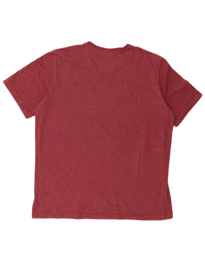 Męski T-shirt z grafiką Decathlon, duży, bordowy