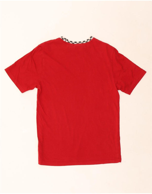 T-shirt damski Vans UK 16, duży, czerwony, geometryczny, bawełniany