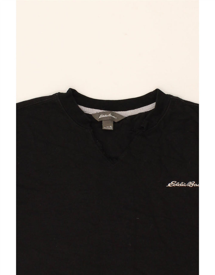 EDDIE BAUER Mens Sweatshirt Jumper XL Black Vintage Eddie Bauer and Second-Hand Eddie Bauer from Messina Hembry 