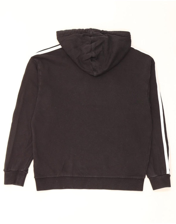 Damska bluza z kapturem Adidas Graphic Oversized UK 6 XS Czarna bawełna
