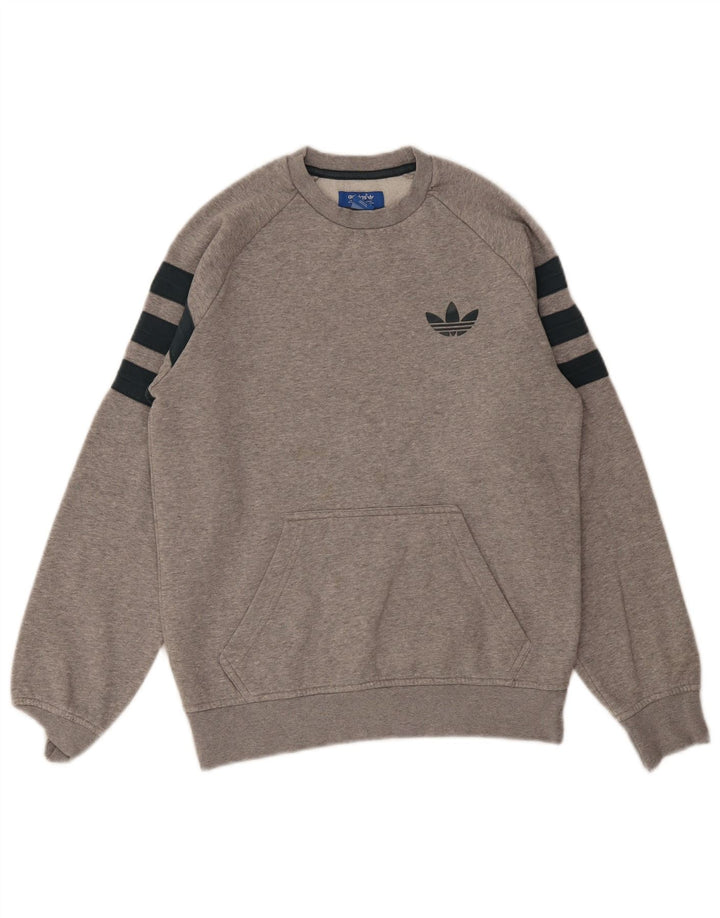 Bluza męska Adidas 3D Arc, mała, szara, bawełniana Fair Isle