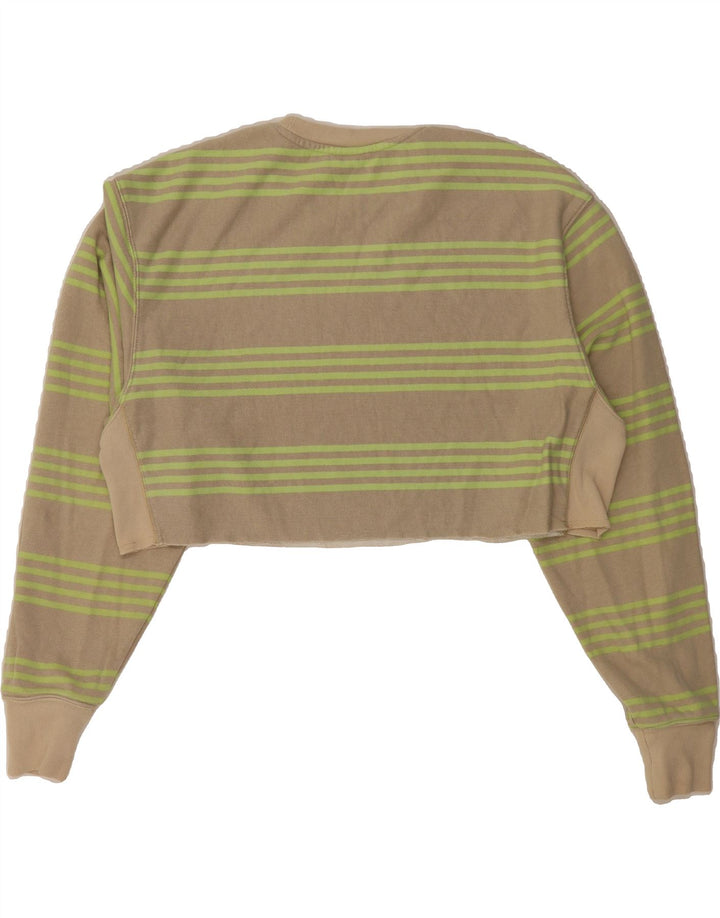 CHAMPION Womens Oversized Graphic Sweatshirt Jumper UK 16 Large Beige Vintage Champion and Second-Hand Champion from Messina Hembry 