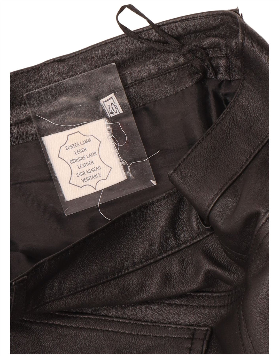 Proste spodnie damskie VINTAGE EU 40 Medium W28 L29 Czarna skóra