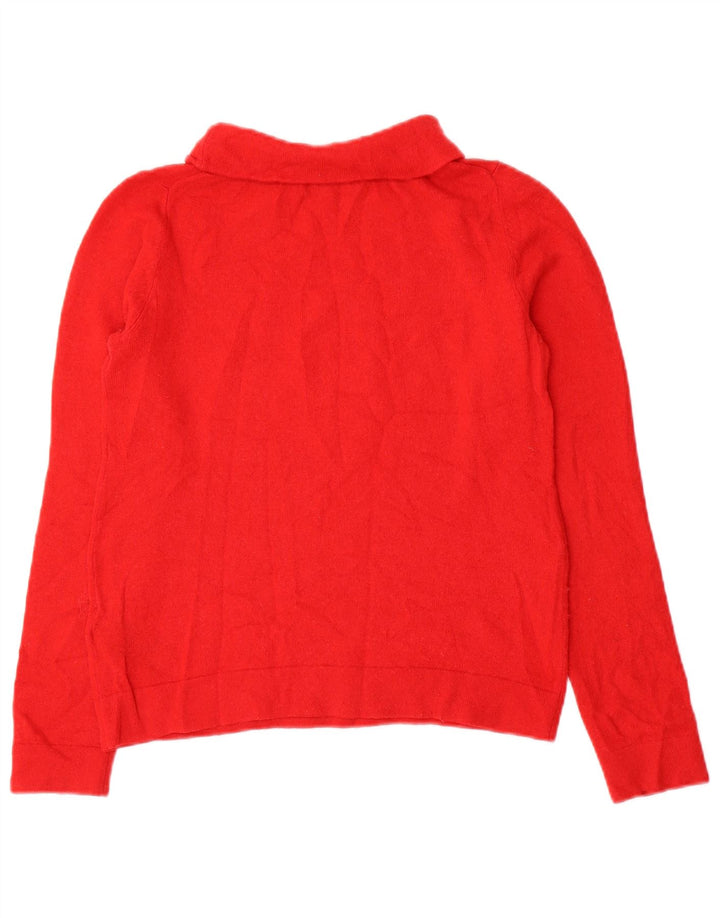 Sweter damski Hobbs z wywijanym dekoltem UK 10 Small Red Wełna