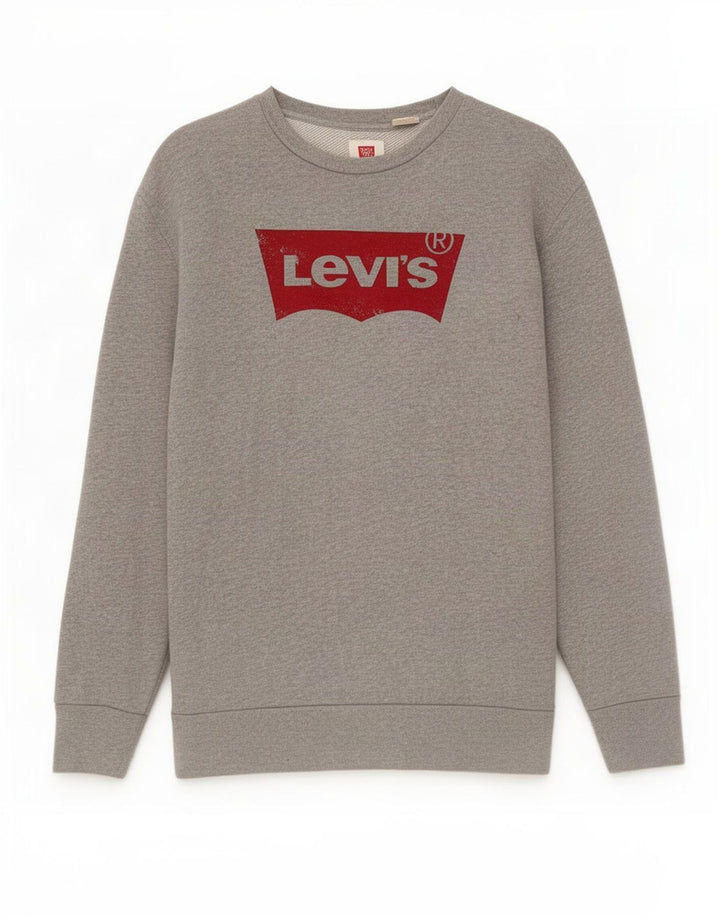 Męska bluza Levi's z grafiką, średnioszara, bawełniana
