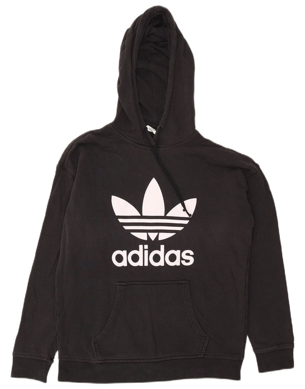 Damska bluza z kapturem Adidas Graphic Oversized UK 10 Small Black Cotton