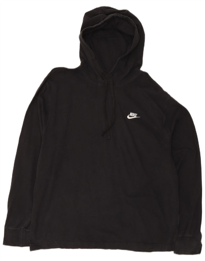 Męski sweter z kapturem Nike, duży, czarny, bawełniany