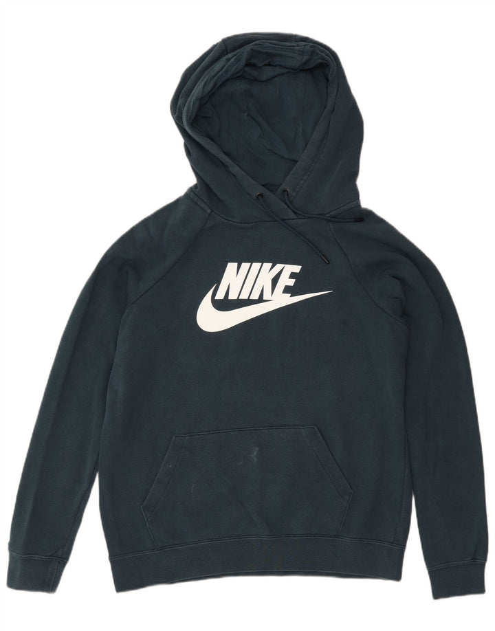 Męski sweter z kapturem Nike z grafiką, mały, niebieski, bawełniany