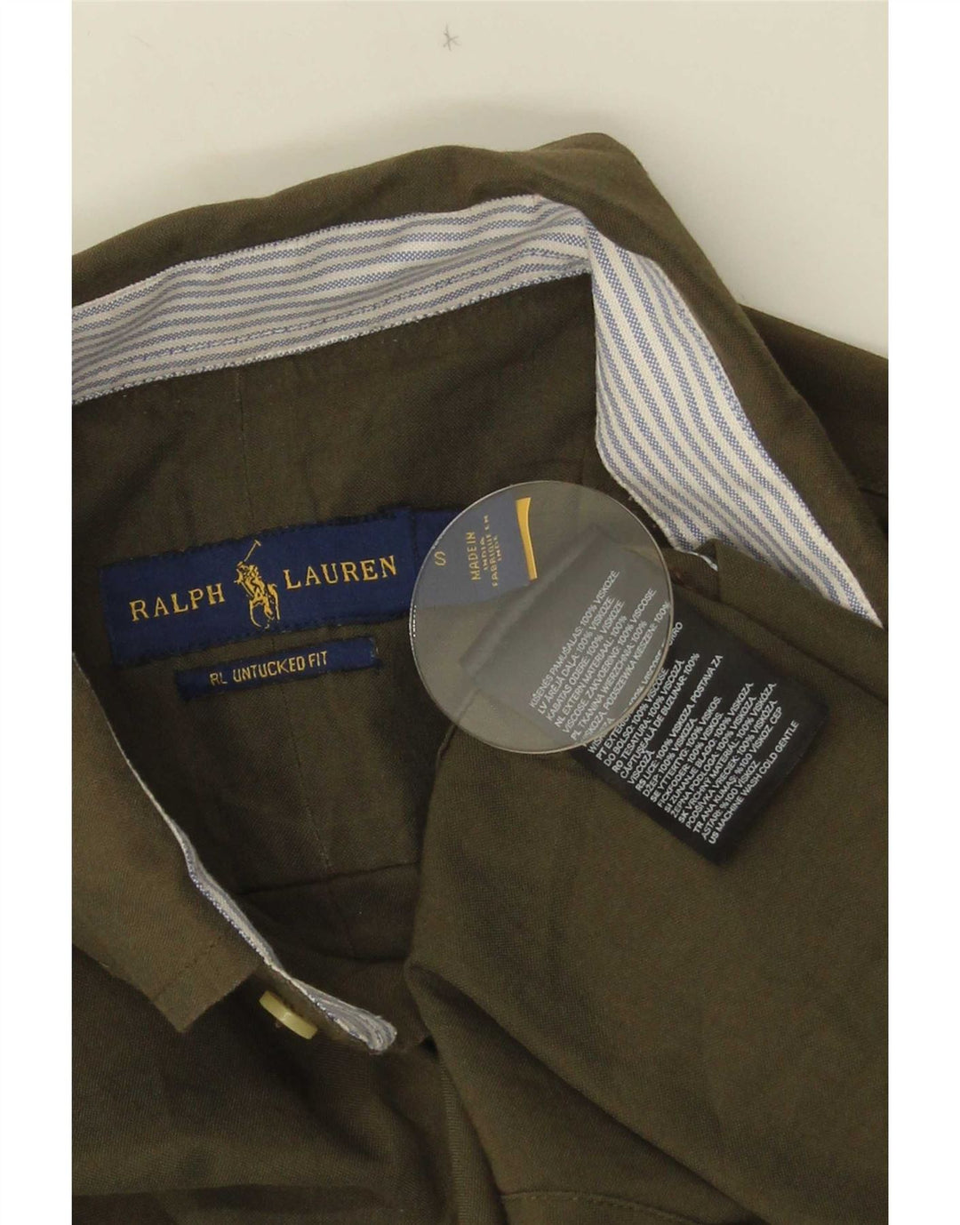 Koszula męska Ralph Lauren, mała, khaki