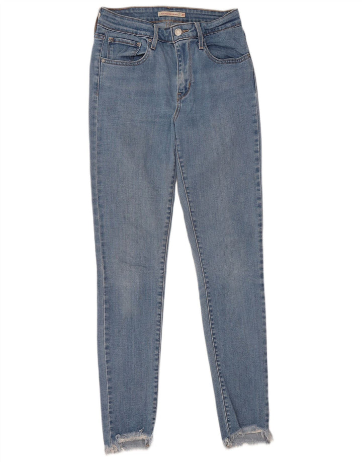 Damskie jeansy Levi's 721 z wysokim stanem W27 L32 Niebieska bawełna