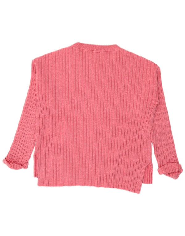 Sweter dziewczęcy z okrągłym dekoltem Zara 11-12 lat, różowa wiskoza