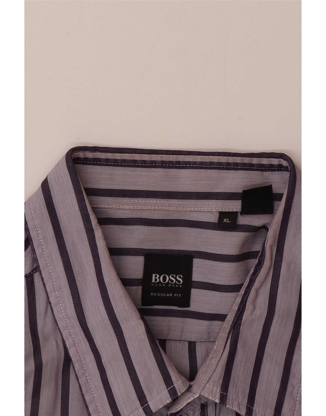Męska koszula o regularnym kroju Hugo Boss XL w fioletowe paski