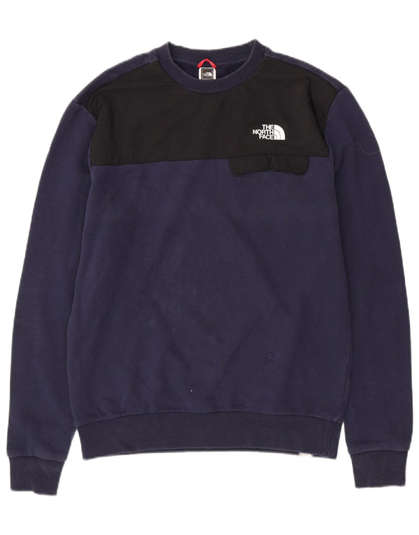 Męski sweter THE NORTH FACE Średni granatowy, bawełniany blok kolorów
