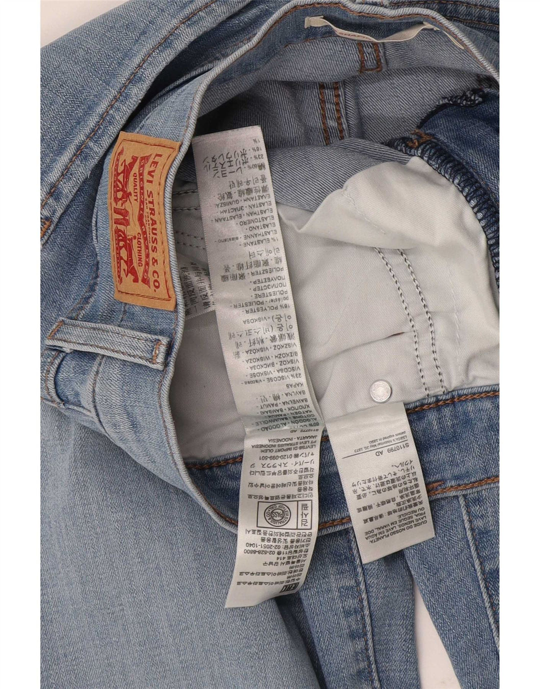 Damskie dżinsy Levi's 314 Shaping Straight W28 L32 Niebieska bawełna