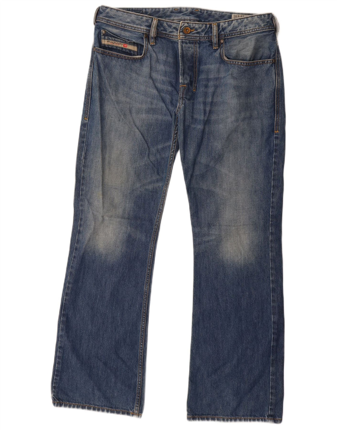 Diesel Damskie Zatiny Regular Bootcut Jeansy W33 L30 Niebieskie bawełniane