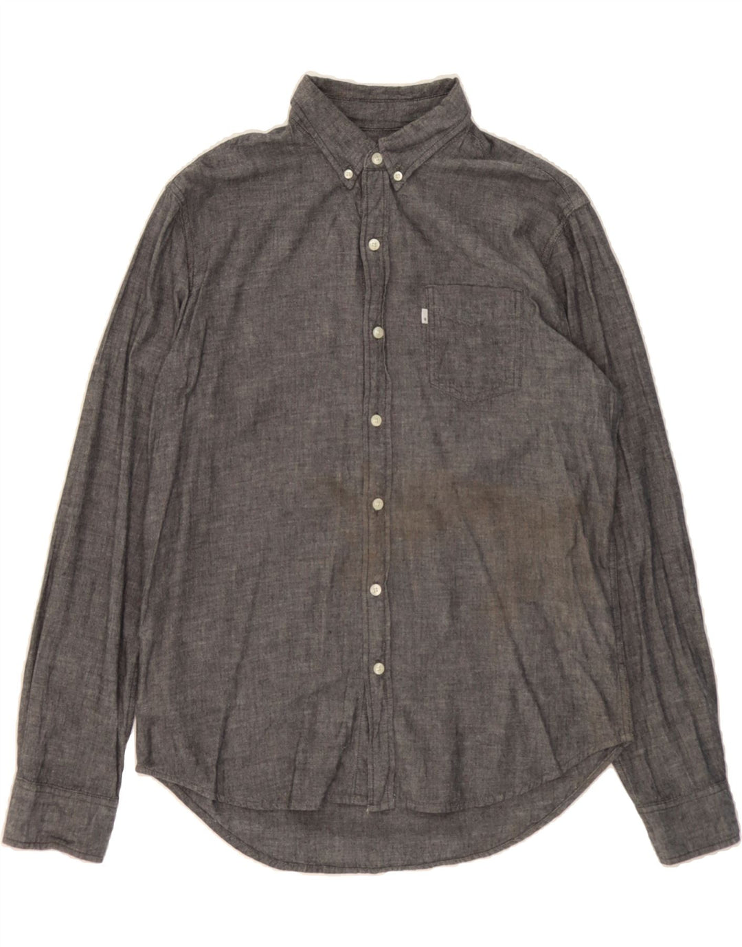LEVI'S Mens Shirt Large Grey Cotton Vintage Levi's and Second-Hand Levi's from Messina Hembry 