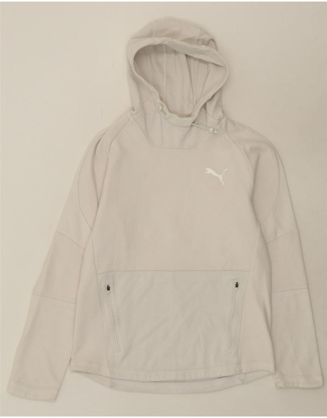 PUMA Mens Hoodie Jumper Medium White Vintage Puma and Second-Hand Puma from Messina Hembry 