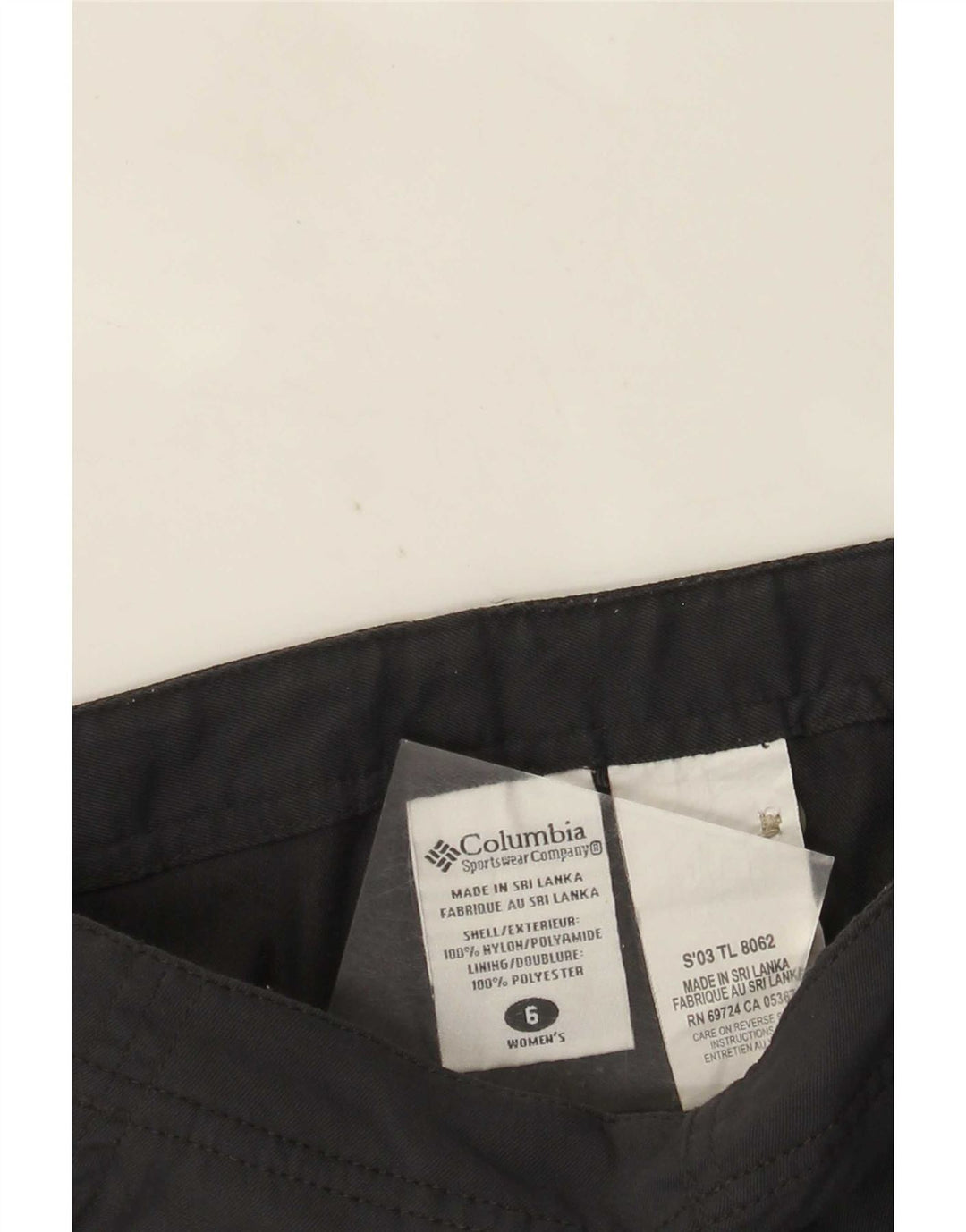 Damskie proste spodnie Columbia US 6 Medium W26 Szary nylon