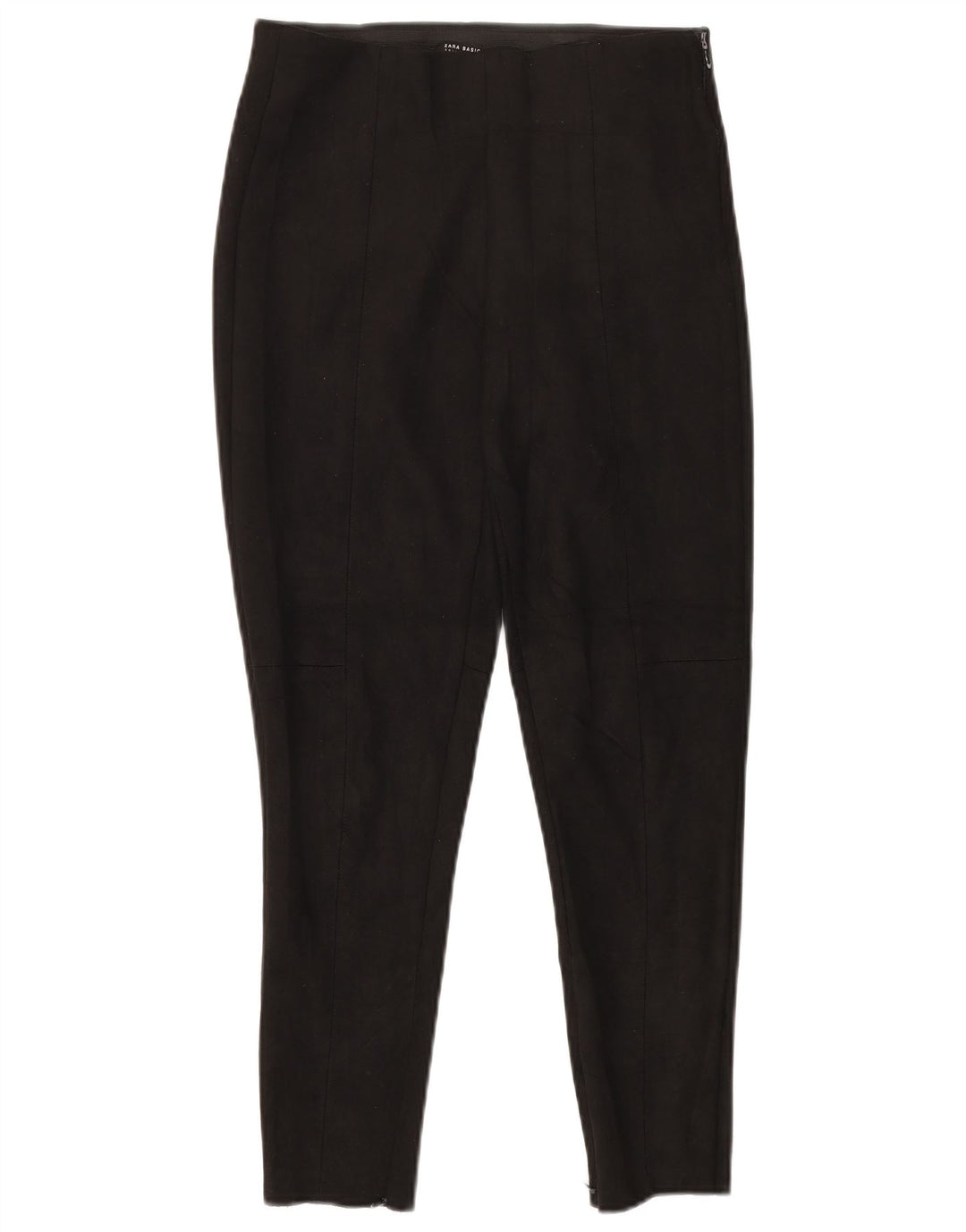 ZARA Womens Slim Fit Casual Trousers W28 L26 Black Polyester
