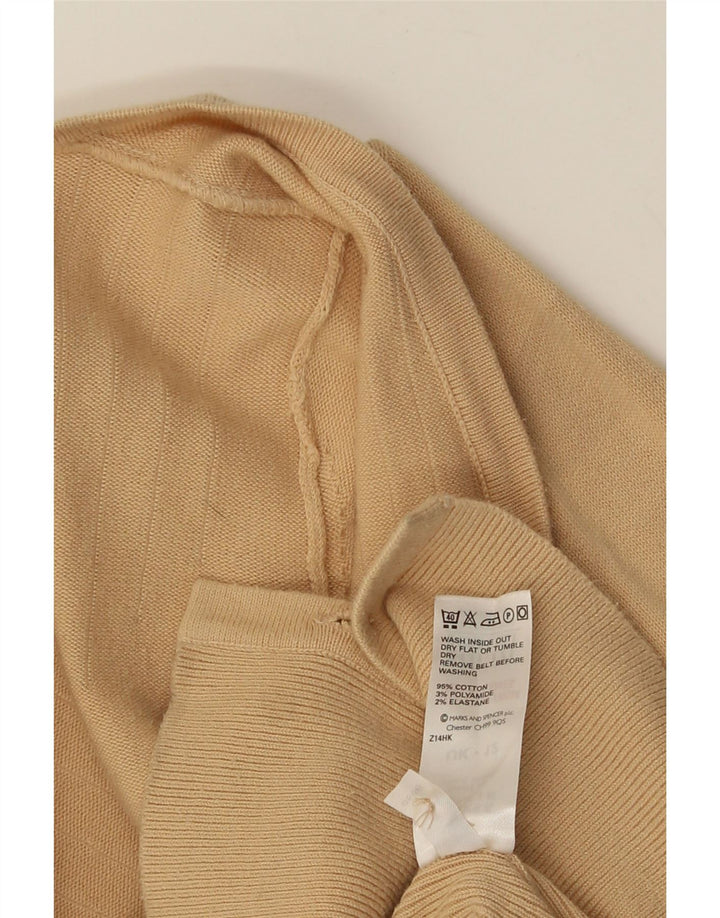 MARKS & SPENCER Krótki sweter damski UK 12, średni beż, bawełna