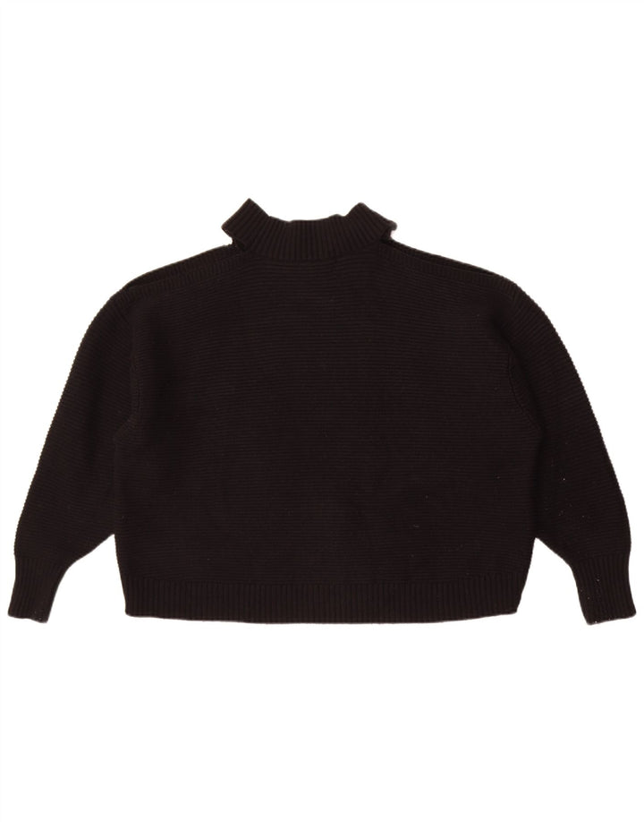 Damski sweter oversize z golfem Zara UK 14, średni czarny