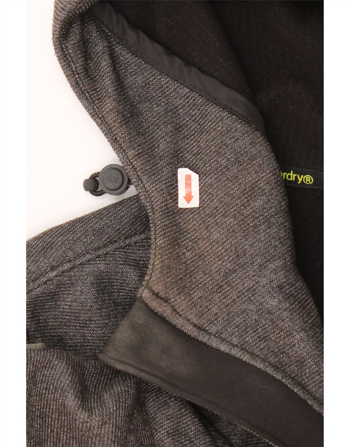 Męska kurtka wiatrówka z kapturem Superdry UK 38, średnioszary poliester