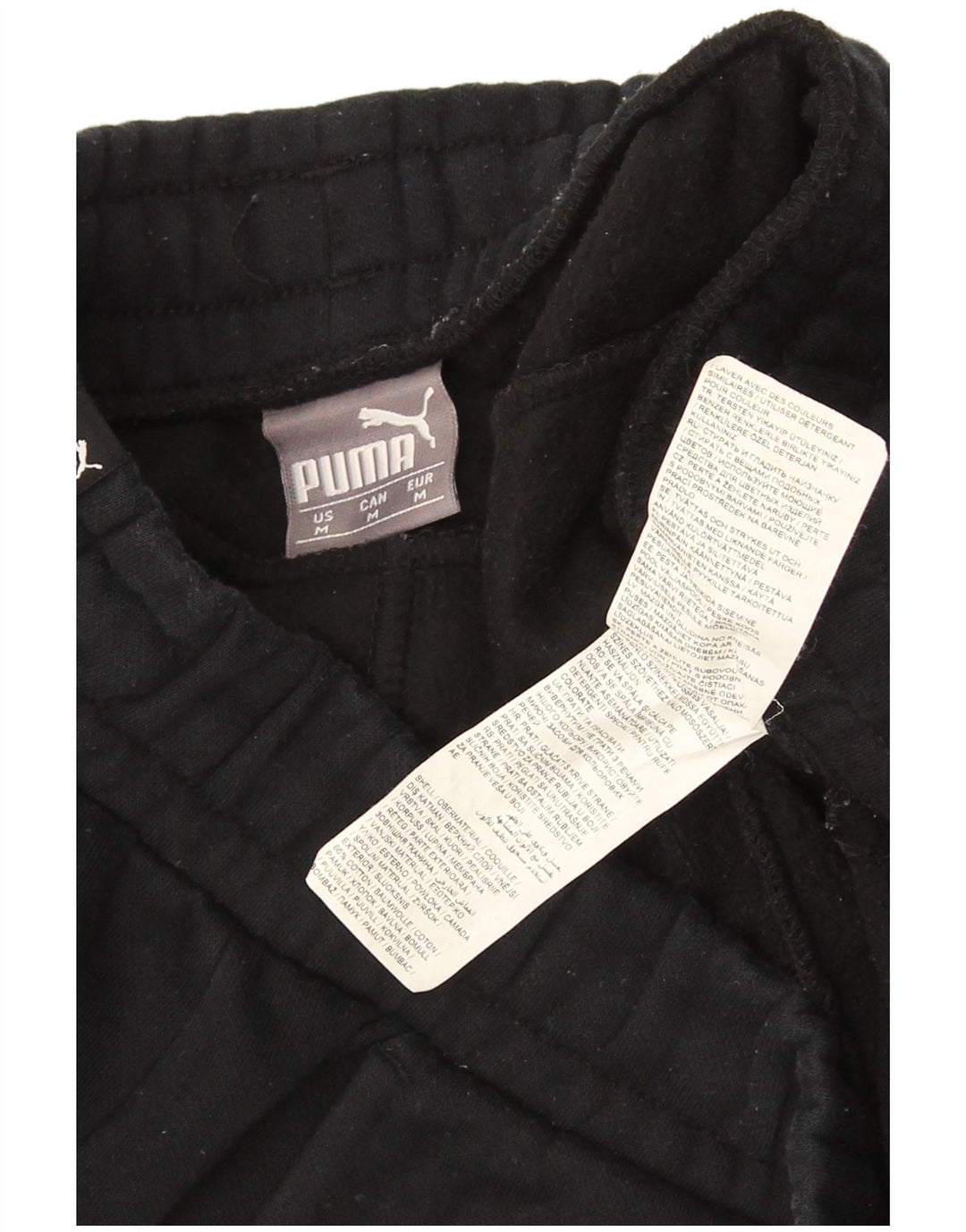 Męskie spodnie dresowe Puma Joggers, średnia czarna bawełna