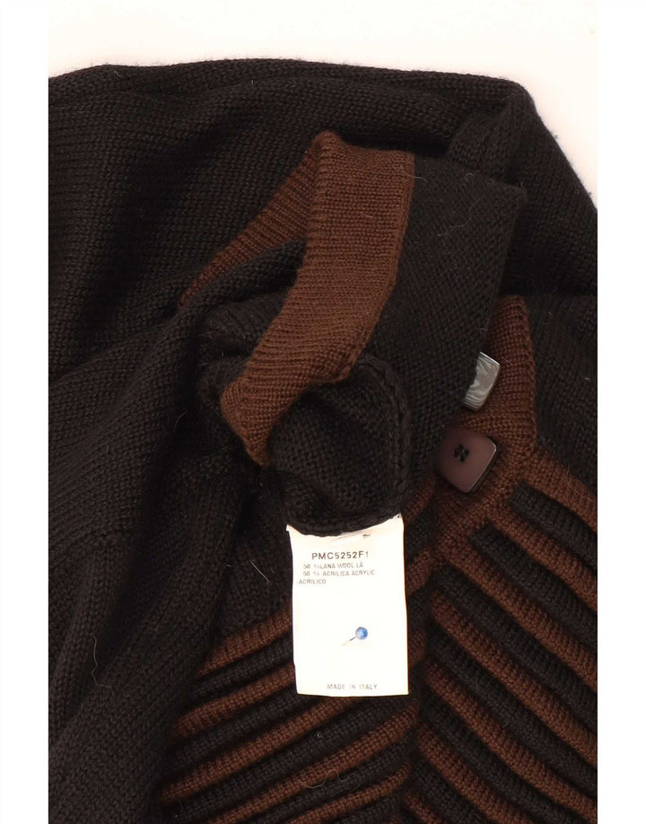 Vintage damski sweter rozpinany IT 44 w średnie czarne paski
