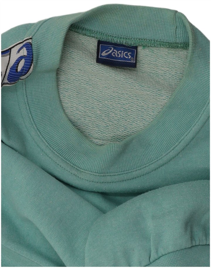 Męski T-shirt z grafiką Asics, średni turkus