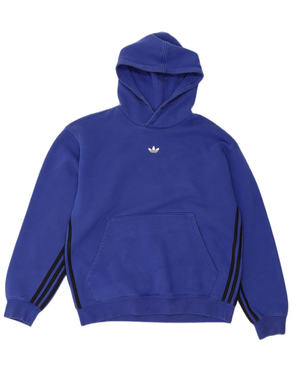 Adidas Męska bluza z kapturem, duża, granatowa, bawełniana