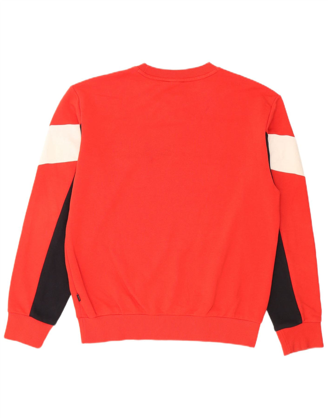 Męska bluza Puma z grafiką, mała, czerwona, bawełniana w bloki kolorów