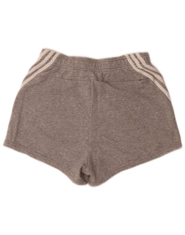 Damskie spodenki sportowe Adidas UK 8/10 Małe, szare, nakrapiane bawełniane