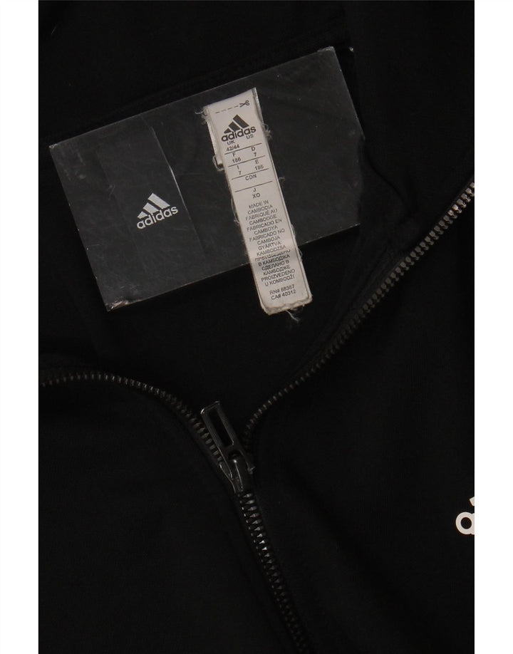Męska kurtka dresowa ADIDAS UK 42/44, duża, czarna, poliester
