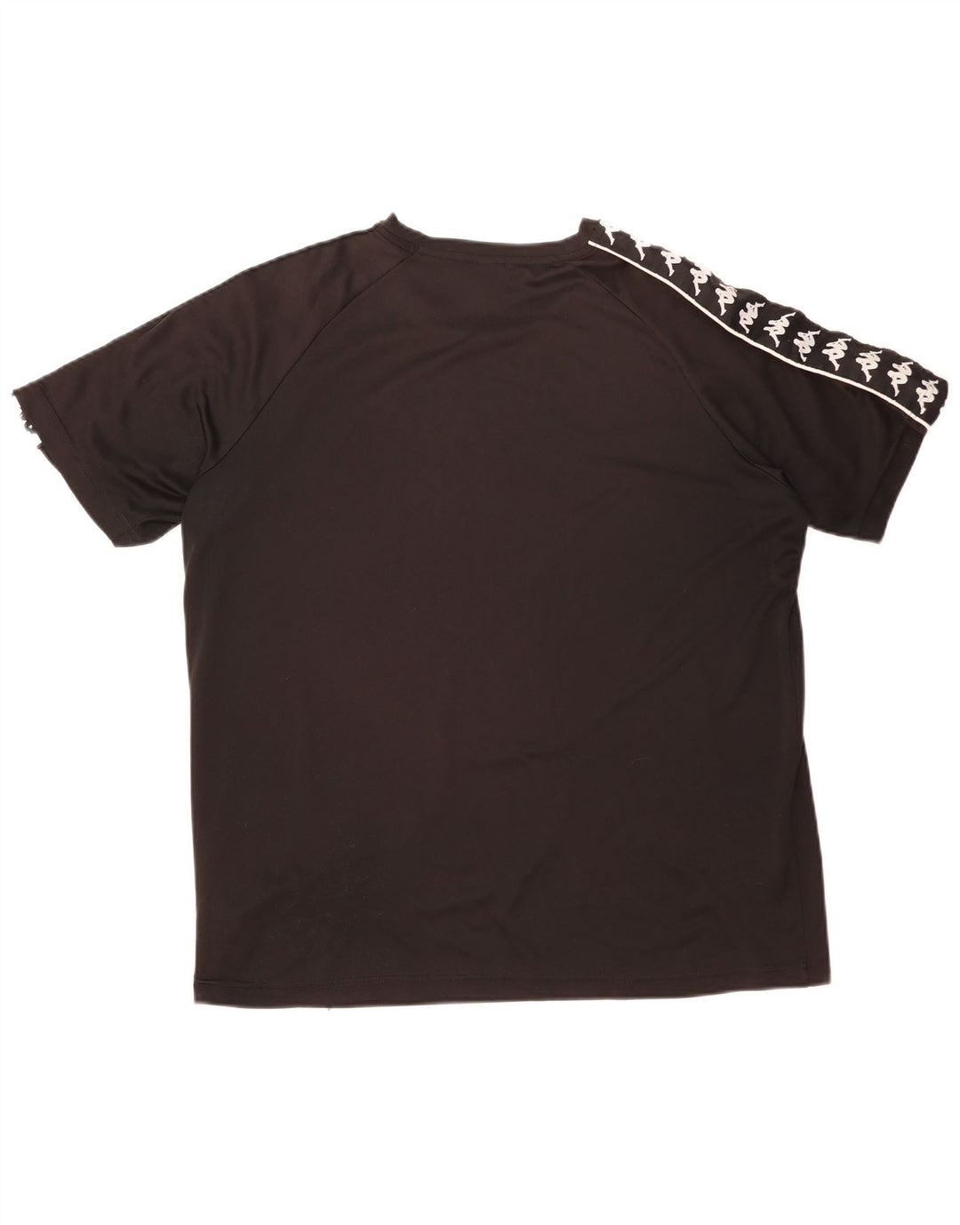 Męska koszulka z grafiką Kappa Top 2XL Czarny poliester z blokami kolorów