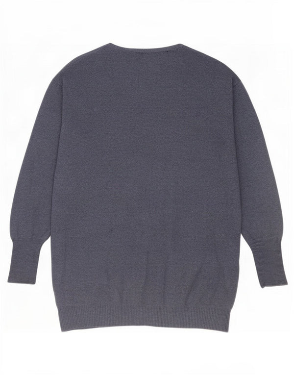 Marks & Spencer Damski sweter oversize UK 16, duży, granatowy
