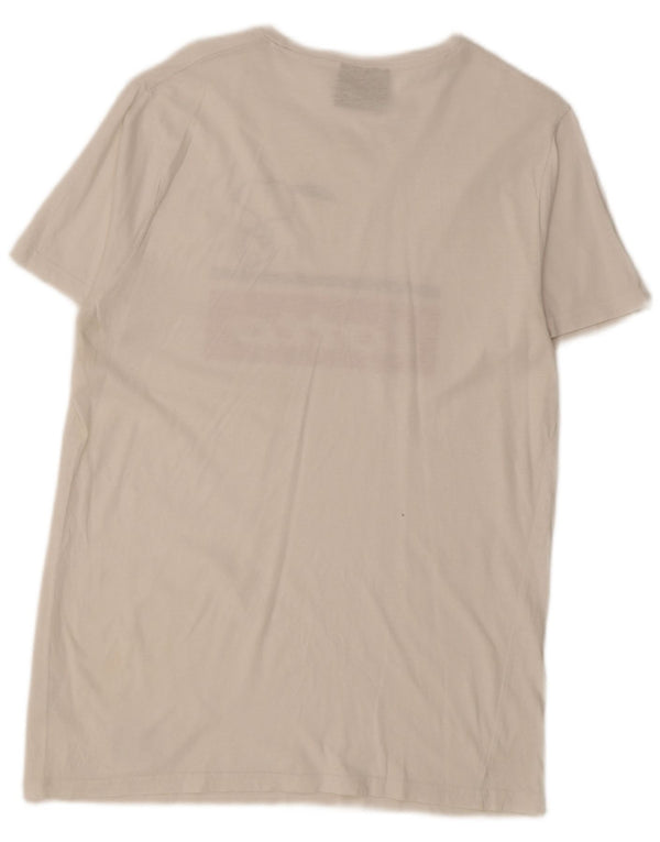 Lotto Mens Peanuts Graphic T-Shirt Top Large Off White Cotton