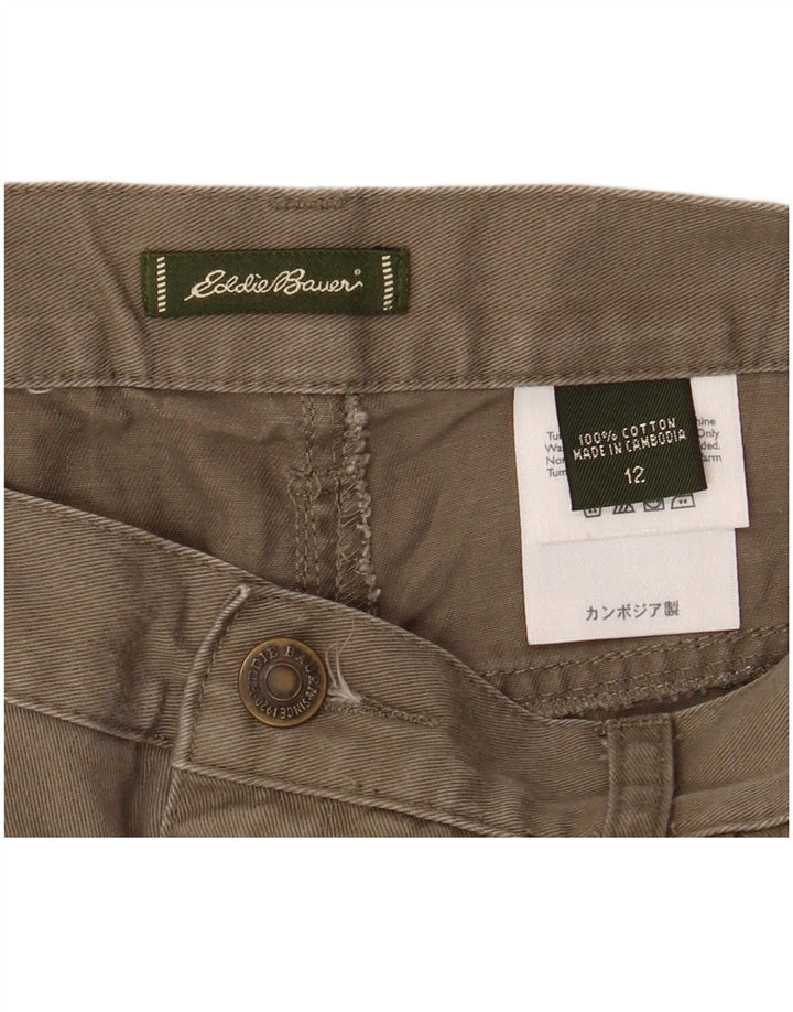 EDDIE BAUER Damskie krótkie spodnie z wysokim stanem US 12 Large W32 L24 Zielone