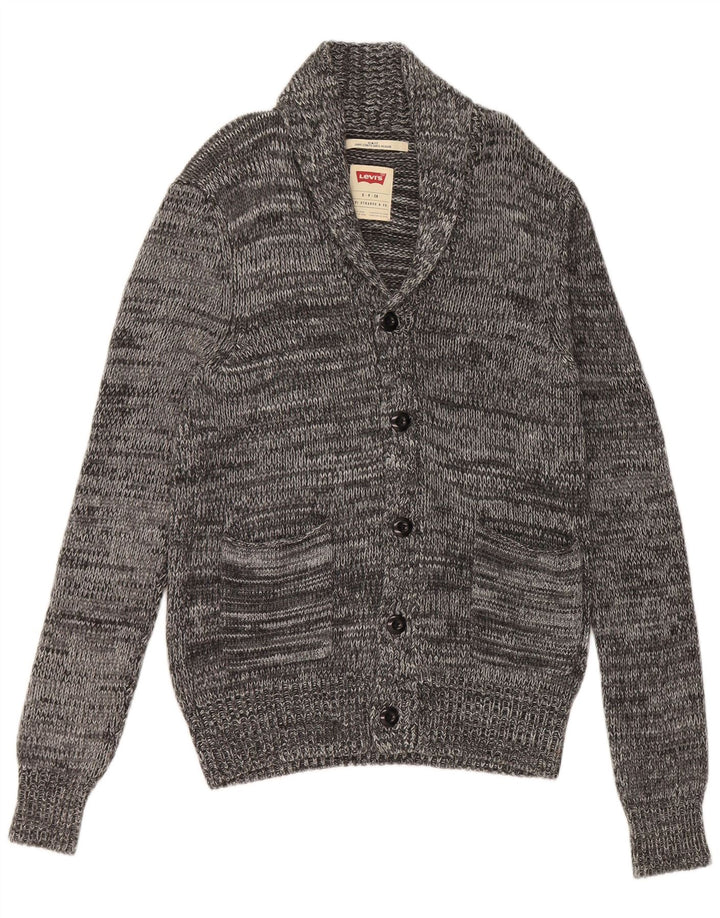 Męski sweter rozpinany Levi's Slim Fit, mały, szary, nakrapiany wiskozą