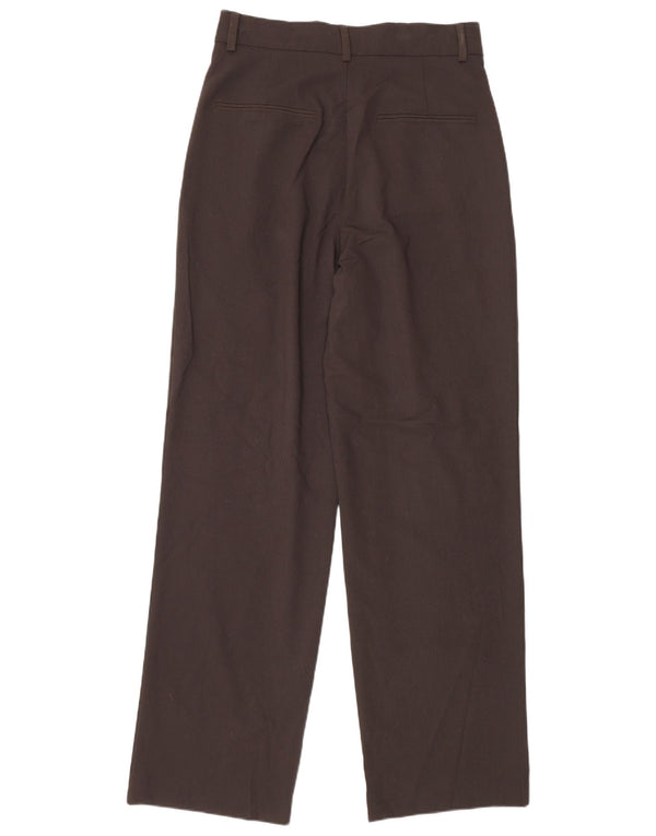 Zara Womens Tall High Waist Pegged Chino Trousers Small W26 L32 Brown