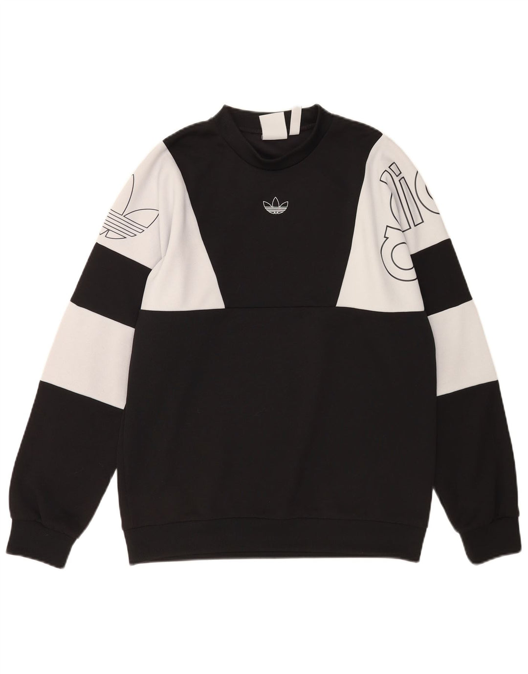 Męska bluza Adidas z grafiką, średnia czarna, poliester z blokami kolorów